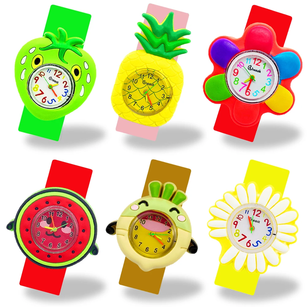 

Baby Look Time Toy Kids Watches Strawberry/watermelon Children Watch Boy Girl Student Clock Flower Child Watch Relojes Kol Saati