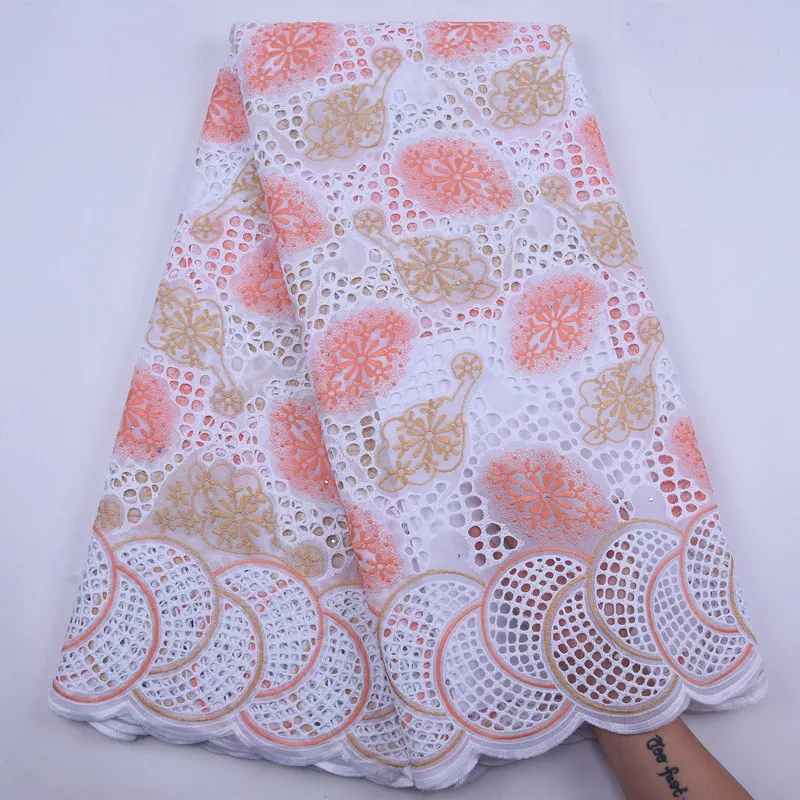 Швейцарская кружевная ткань 2020 новинка сухая вышивка африканская 100% хлопковая