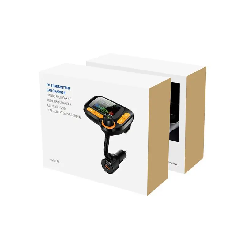 Автомобильное зарядное устройство ONEWELL QC 3,0 12 В с двумя usb-портами и mp3-плеером, Bluetooth, прикуриватель, автомобильное зарядное устройство для зарядки автомобиля без рук