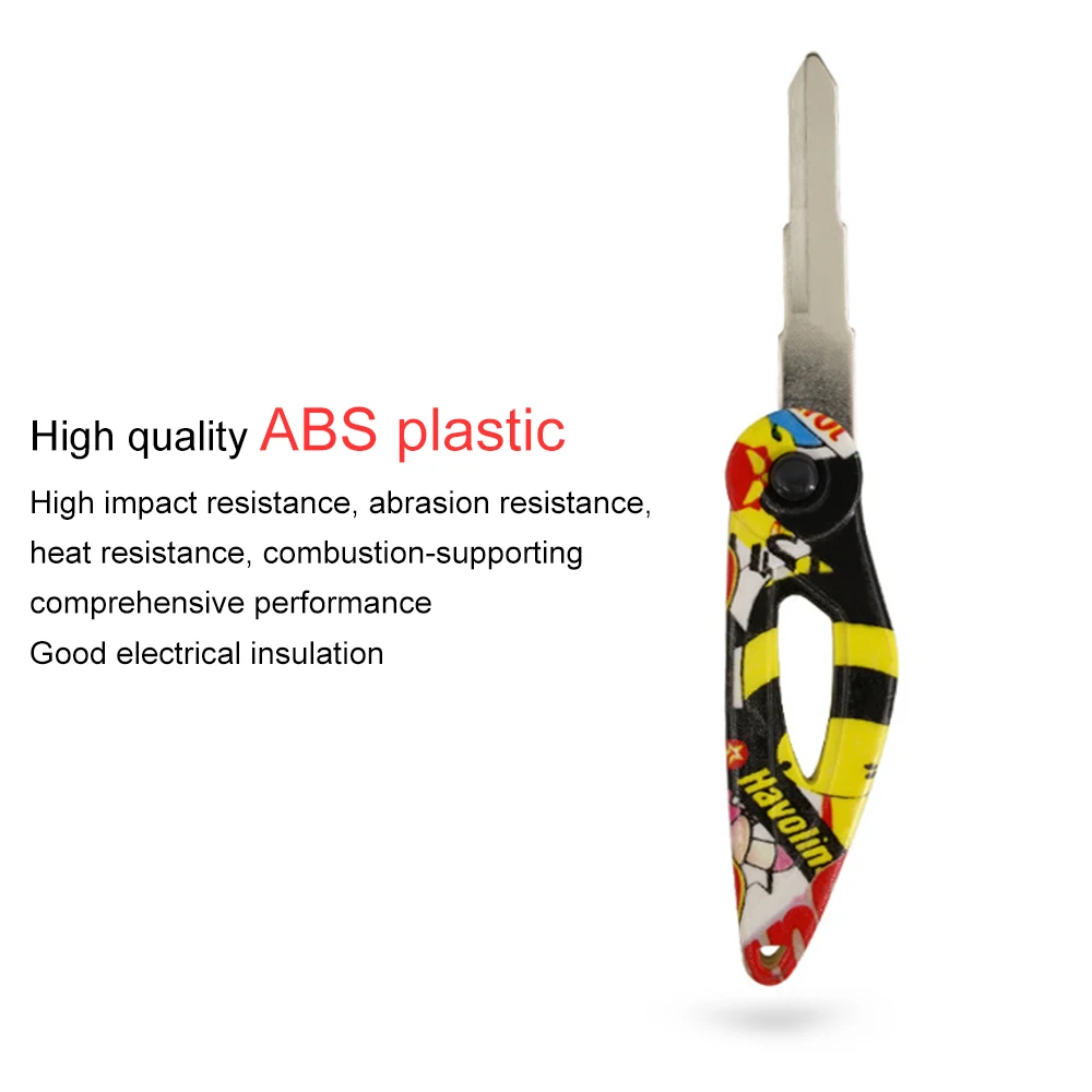 Motorcycle Remodel Keys Embryo Graffiti folding Key Head Automatic Bouncing Keychain Car Key Blanks for Motorcycle Motorbike