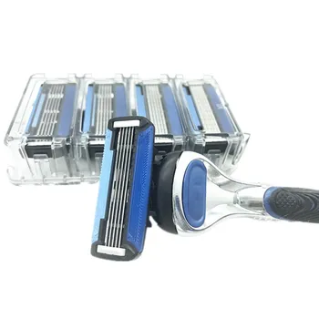 

TFLYSHAVE (1 Holder+4 Blade) Men's Shaver Manual Shaving Razors 5 Layers Replacement Razor Blades for Fusion Proglide
