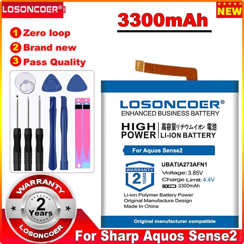 Losoncoer 3300mah Ubatia273afn1 Batteries For Sharp Aquos Sense2 Sense 2 Shv43 Sh O1l Sh M08 Sh 08c Smart Phone Battery Mobile Phone Batteries Aliexpress