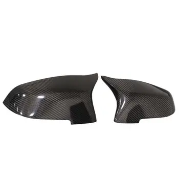

Side Rearview Mirror Cover Carbon Fiber Black ABS plastic Decal Useful