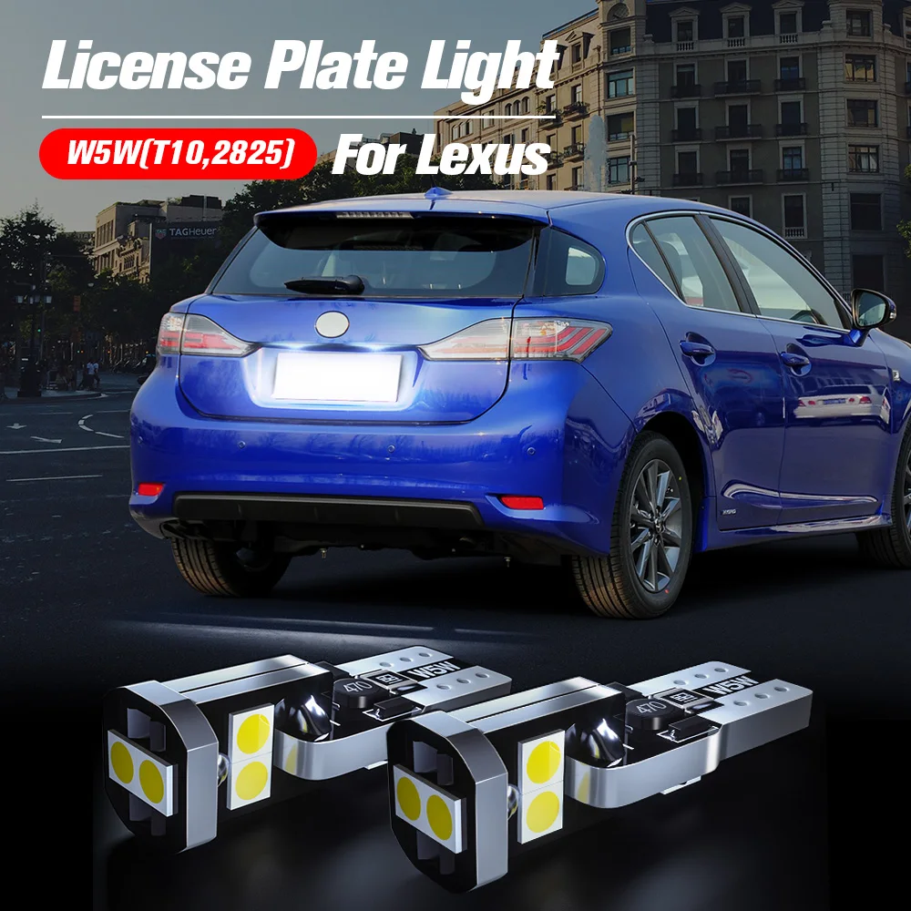 2 шт. светодиодные лампы для номерного знака W5W T10 168 Lexus ES300 ES330 ES350 GS300 GS430 IS250 IS350 RX300