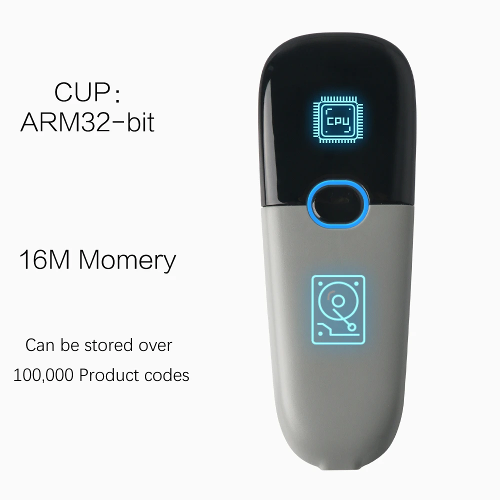 Mini Portable Barcode Scanner 1D/2D Wireless QD Bar Code Reader 2.4G Bluetooth-compatible Scanner Barcode hp scanner