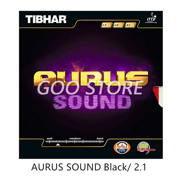 TIBHAR AURUS / AURUS SOUND / SOFT Orignal TIBHAR Table Tennis Rubber Ping Pong Sponge AURUS SOUND Black
