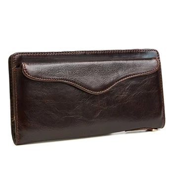 

WBL28 Male Clutch Genuine Leather Men's Wallet Long Wallet Brand Cowskin Card Holder Coin Purse Men Business Wallet