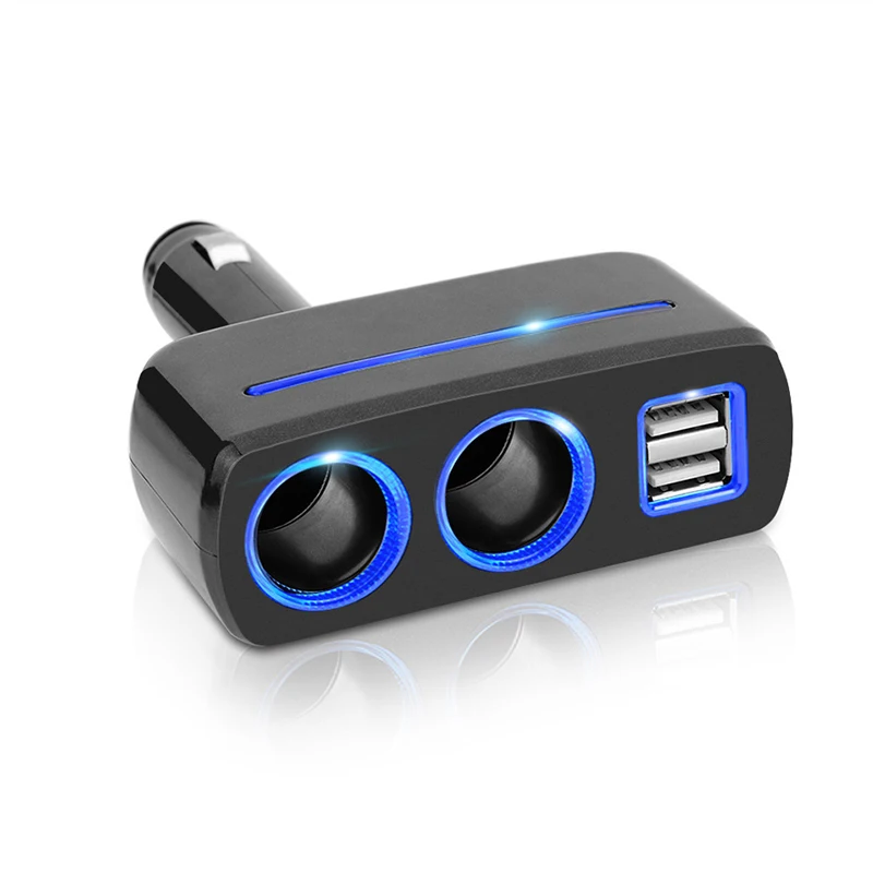 Горячая двойной USB зарядное устройство 2 Way розетка для автомобильного прикуривателя сплиттер адаптер DC 12 V/24 V Универсальный