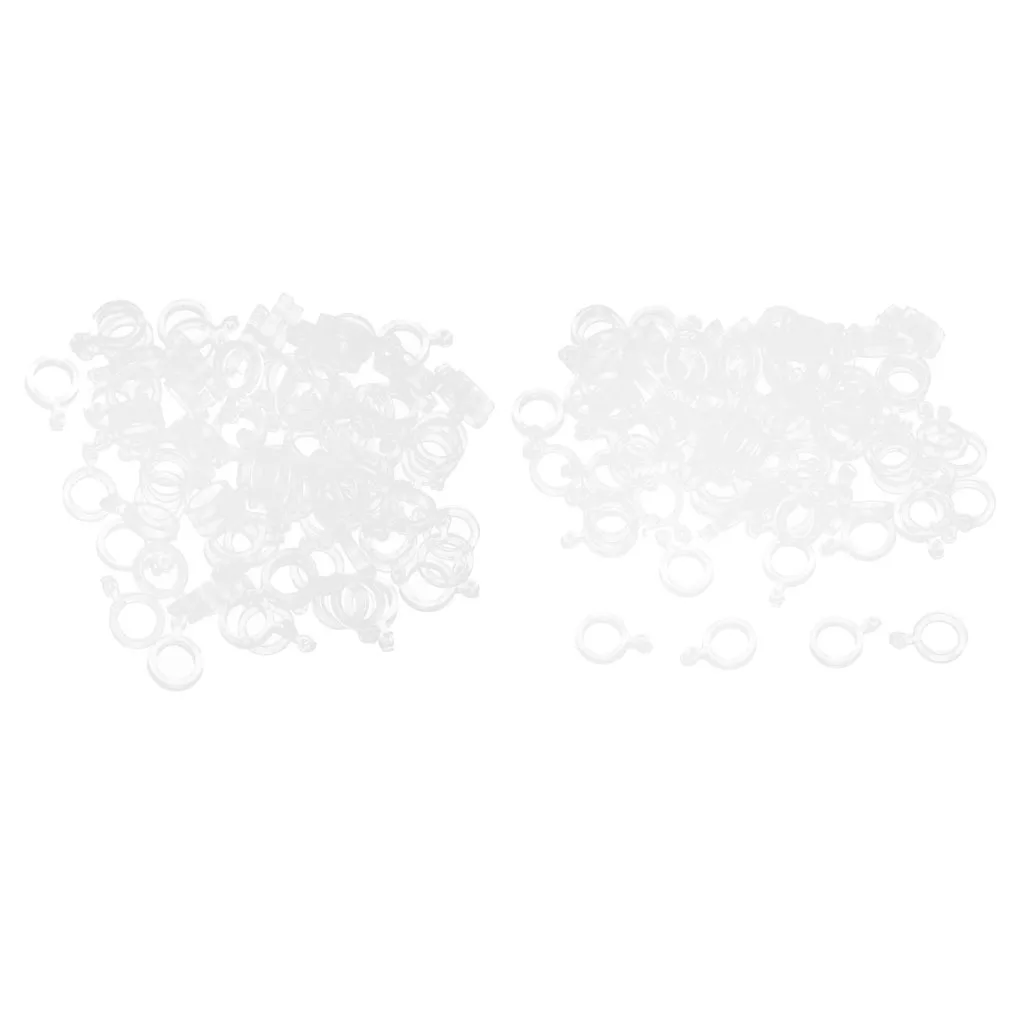 200pcs Baits Elastic Bands Pellet Rubber Rings Clear Baits Holder 5mm 7mm