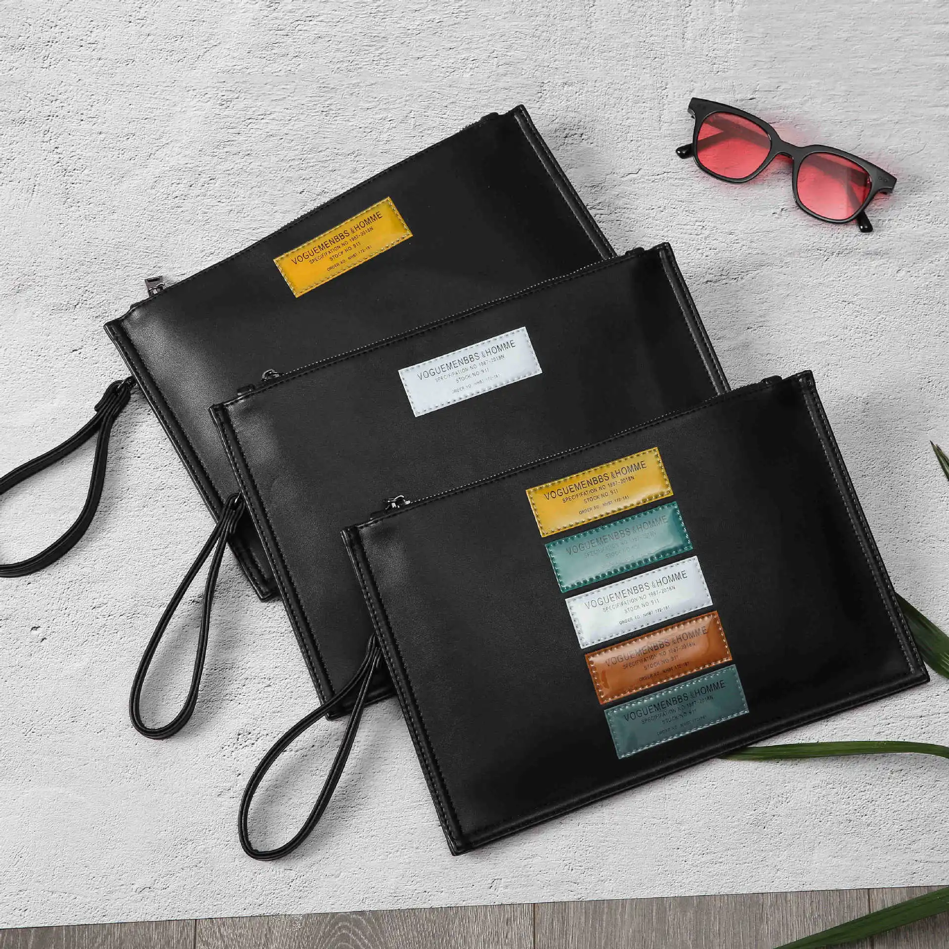 

Korean version of youth grasp bag street leather ipad envelope Baotao brand fashion
