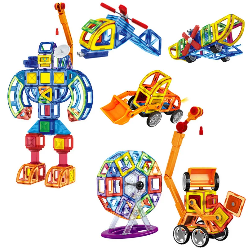 Магнитная игрушка большого размера, конструктор, набор для строительства, Инженерная модель, сделай сам, магниты, магнитные блоки, Ранние развивающие игрушки для детей