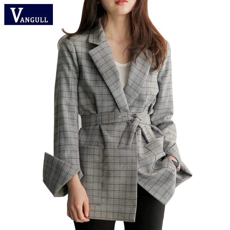 

2019 Spring And Autumn Commuting Slit Cuff Cardigan Pattern Jacket Open Front Style Waist Elegant Slim Fit