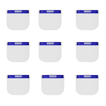 

9Pcs Protective Mask Full Face Cover Shield Safety Isolation Visor Transparent Dustproof Waterproof Eye Face Protector