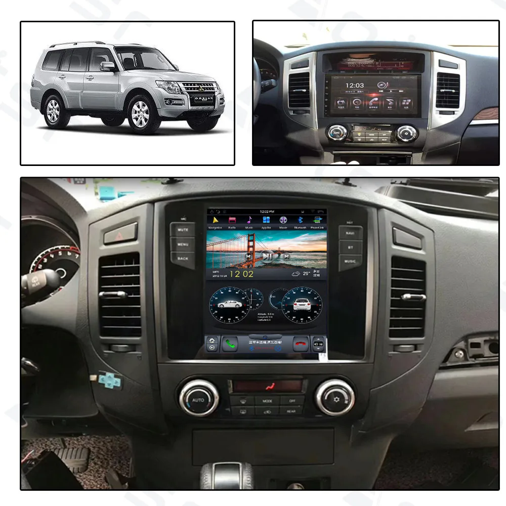 Tesla стиль Android 8,1 gps навигация dvd-плеер для Mitsubishi Pajero 2006- Авто Радио стерео Мультимедиа блок плеер