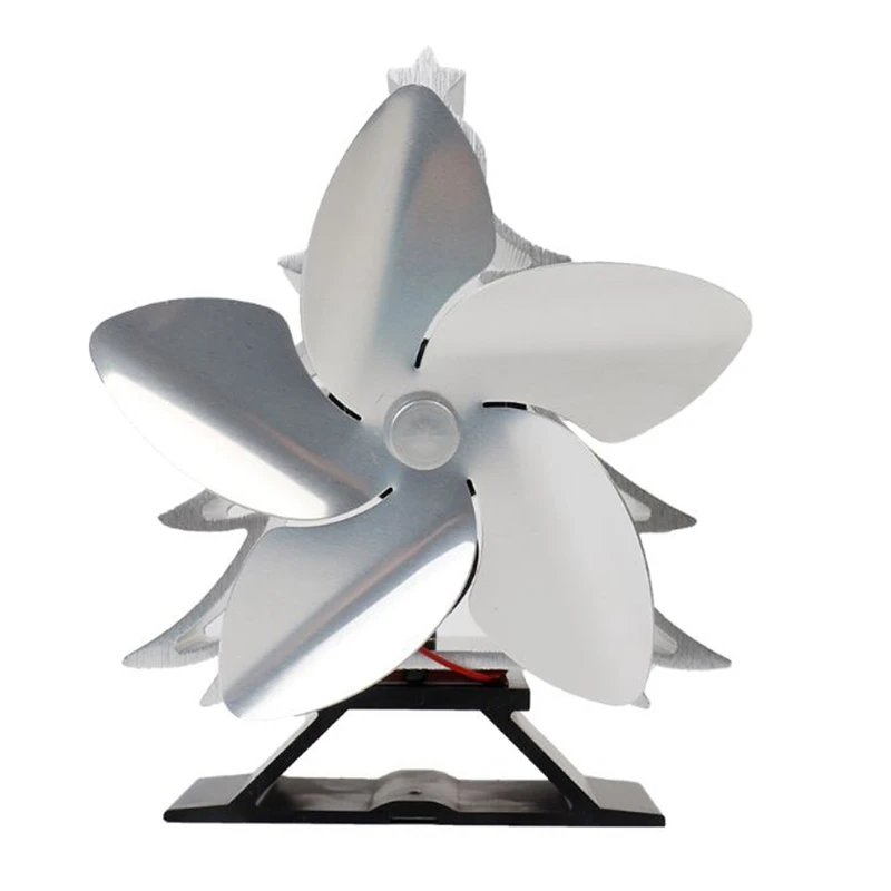 

EAS-Christmas Tree Themed Heat Powered Stove Fan for Log Wood Burners 5 Blades Heater Stove Fan