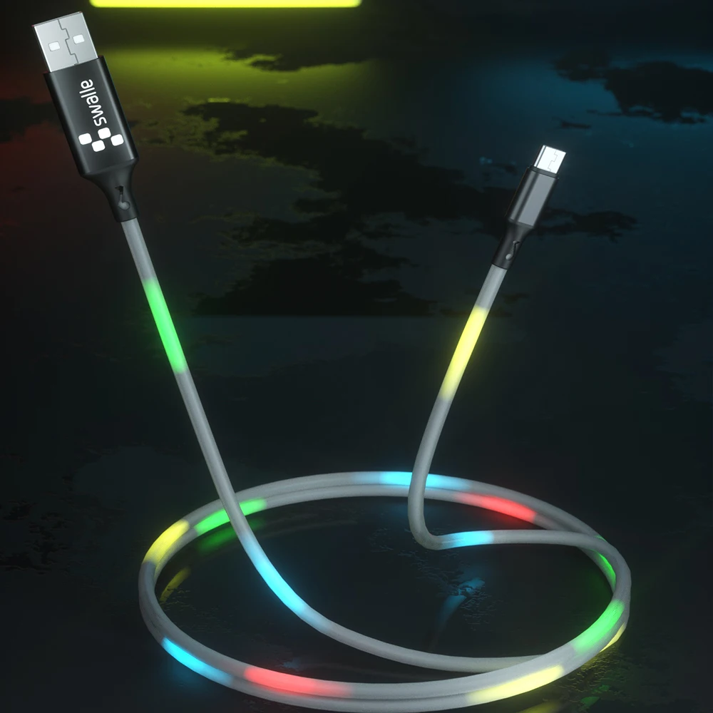 Swalle micro usb type-C кабель для Redmi Note 7 Pro Быстрая зарядка кабель для передачи данных 2A Быстрая зарядка кабель type-C для samsung S9 USB-C провод