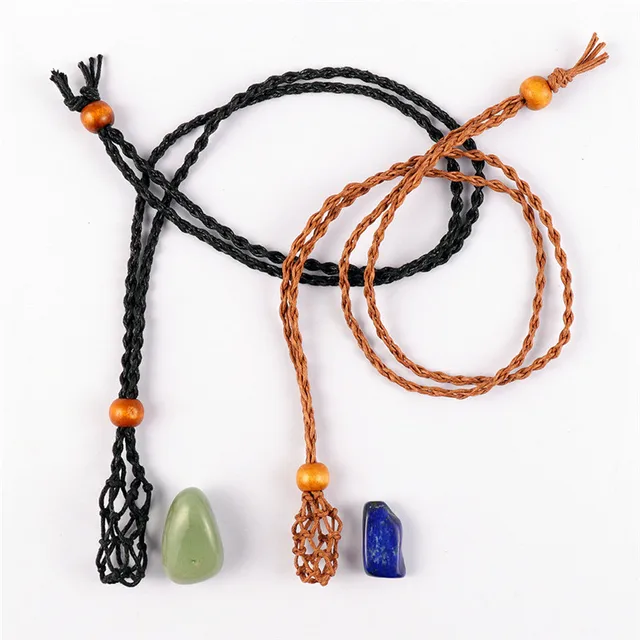 Hemp Cord Necklace Stone / Crystal Holder - 2 sizes to choose from - 1