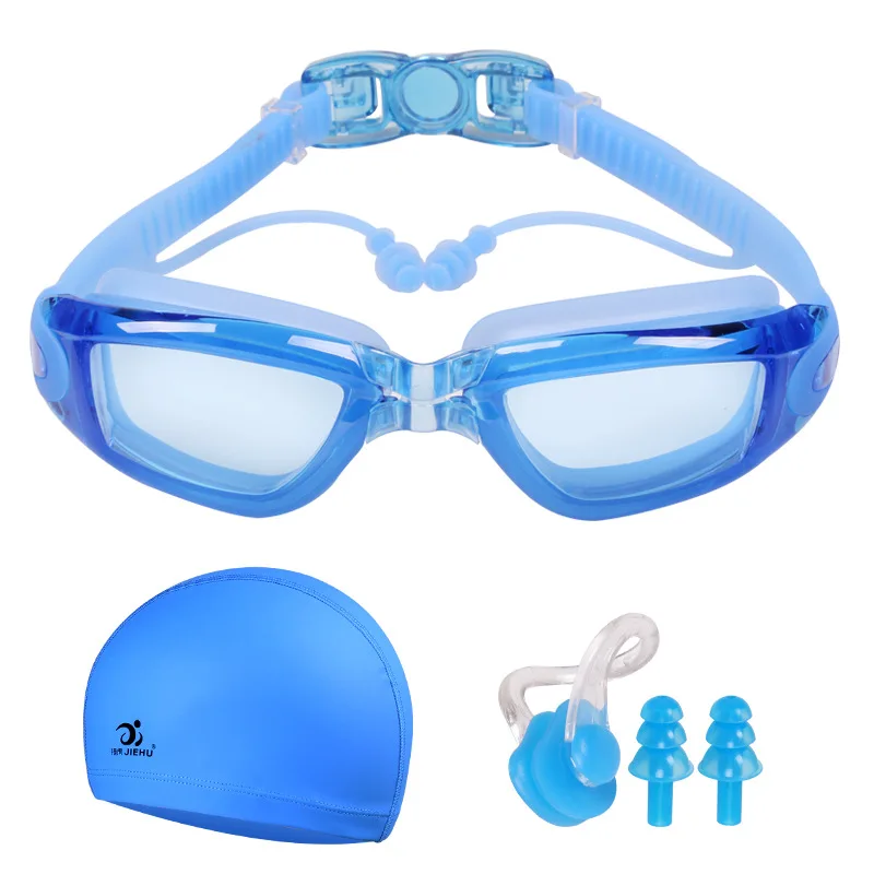 3 комплекта, очки для плавания, покрытие, очки для плавания, противотуманные, водонепроницаемые, УФ-защита, профессиональные очки для плавания для мужчин и женщин