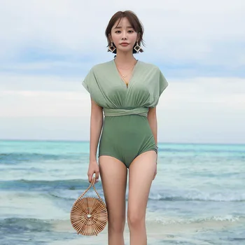 

Women's Swimwear Women One Piece Bathing Suit Plus Size Swimsuit One-Piece Suits 2020 Girl Cute Solid Polyester Sierra Surfer