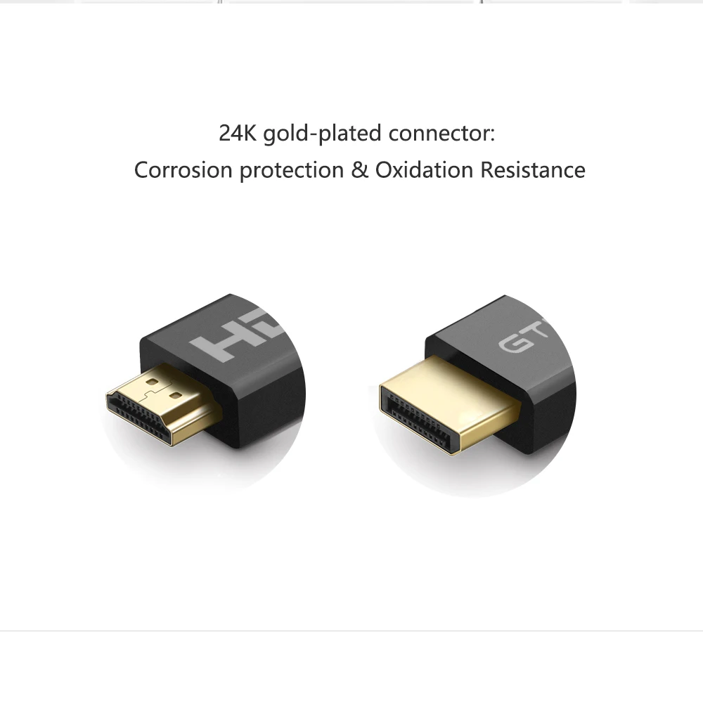 GTMEDIA HDMI кабель 1,4/2,0 4K высокоскоростные 18 Гбит/с Позолоченные разъемы-Ethernet, аудио возврат 2160p 1080 p, 3D для телеприставки ps4