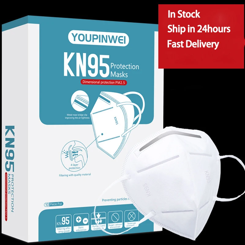

10 pcs KN95 Dustproof Anti-fog And Breathable Face Masks 95% Filtration KN95 Masks