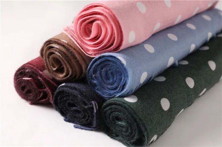 Модный шарф в горошек для женщин, зимняя шаль из пашмины, большие палантины с кисточками, Кашемировое пончо, дизайнерская брендовая роскошная женская шаль