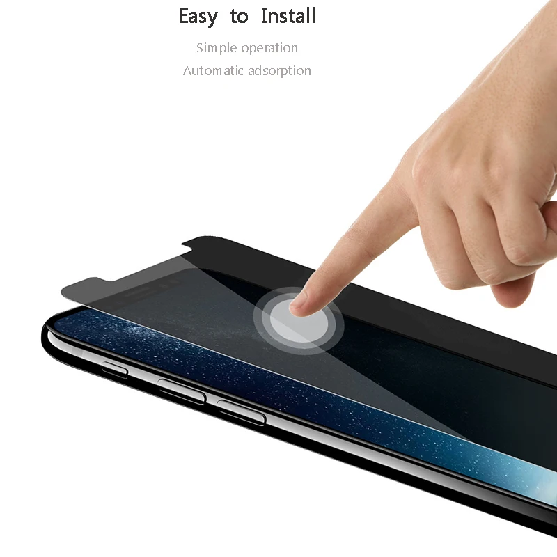 2 шт Защитный протектор экрана конфиденциальности для iPhone 11 Pro X XR XS Max 9H анти-шпионское закаленное стекло для iPhone 6 6s 7 8 plus