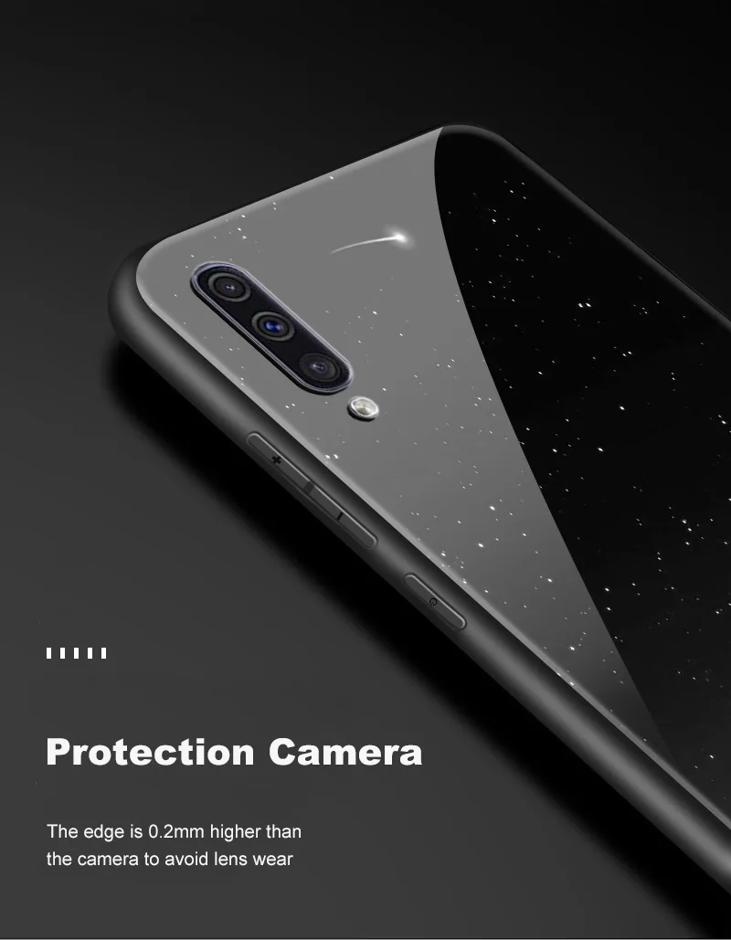 Для samsung Galaxy A10 A20 A30 A40 A50 A70 A80 A90 A6S A8S закаленное Стекло чехол J4 плюс M10 M20 M30 S8 S9 узор темной оболочки