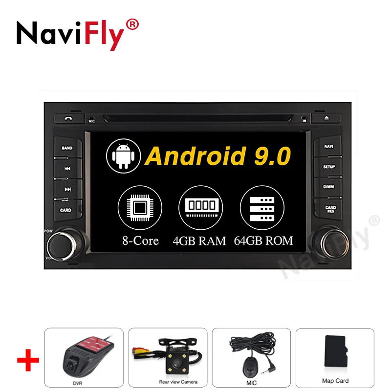 NaviFiy 7 дюймов Android 9,0 автомобильный DVD мультимедийный плеер для Seat Leon- 4 Гб ОЗУ 64 ГБ Автомобильный видео радио Поддержка DVR wifi gps - Цвет: 4G RAM 64G ROM