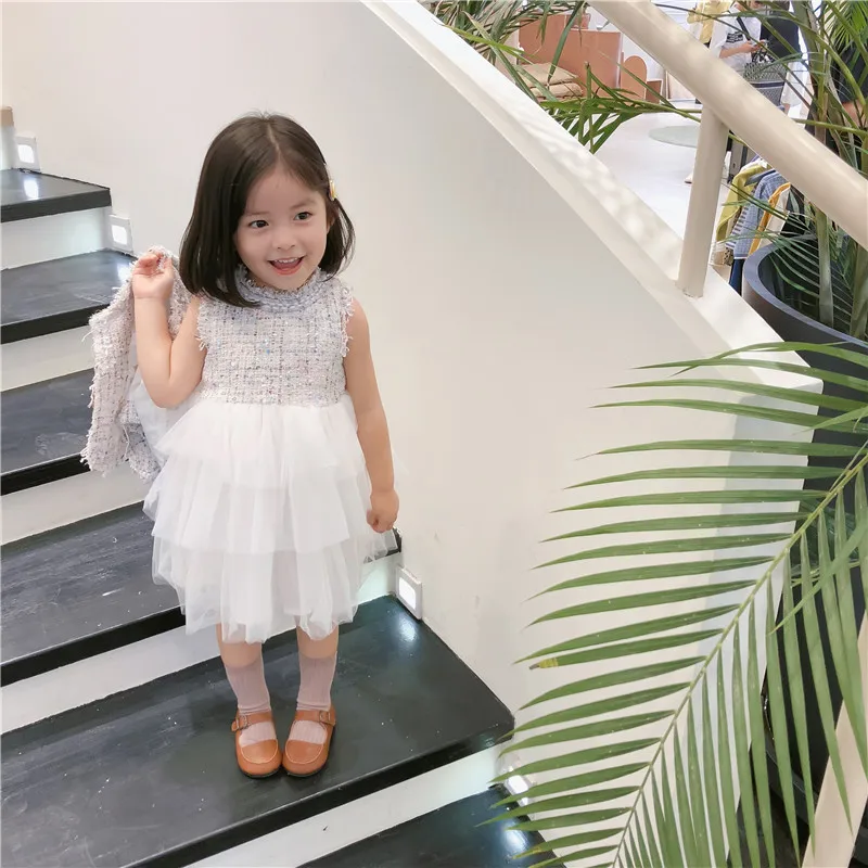 Acheter 2019 automne nouveauté style coréen vêtements ensembles correspondant couleurs robe de princesse avec manteau de mode costume de mode pour les filles douces