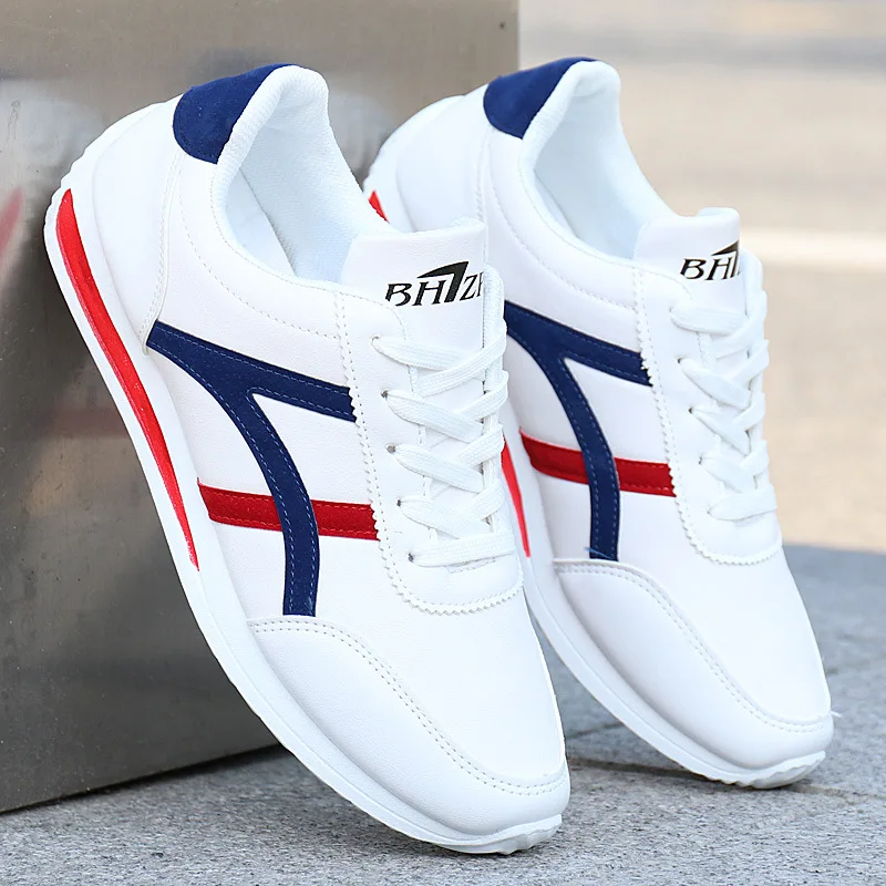 Nieuwe Mannen Schoenen Mode Lederen Antislip Witte Schoenen Casual Sport  Schoenen Mannen Ronde Neus Lage top Comfortabele Loopschoenen|Vulkanische  schoenen voor Mannen| - AliExpress