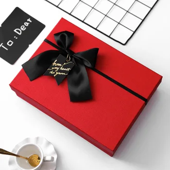 

Red Color Cosmetic Packaging Box Luxury Gift Box For Birthday Gifts Bracelets Lipstick 1pc Candy Pack Box Wedding Souvenir Box