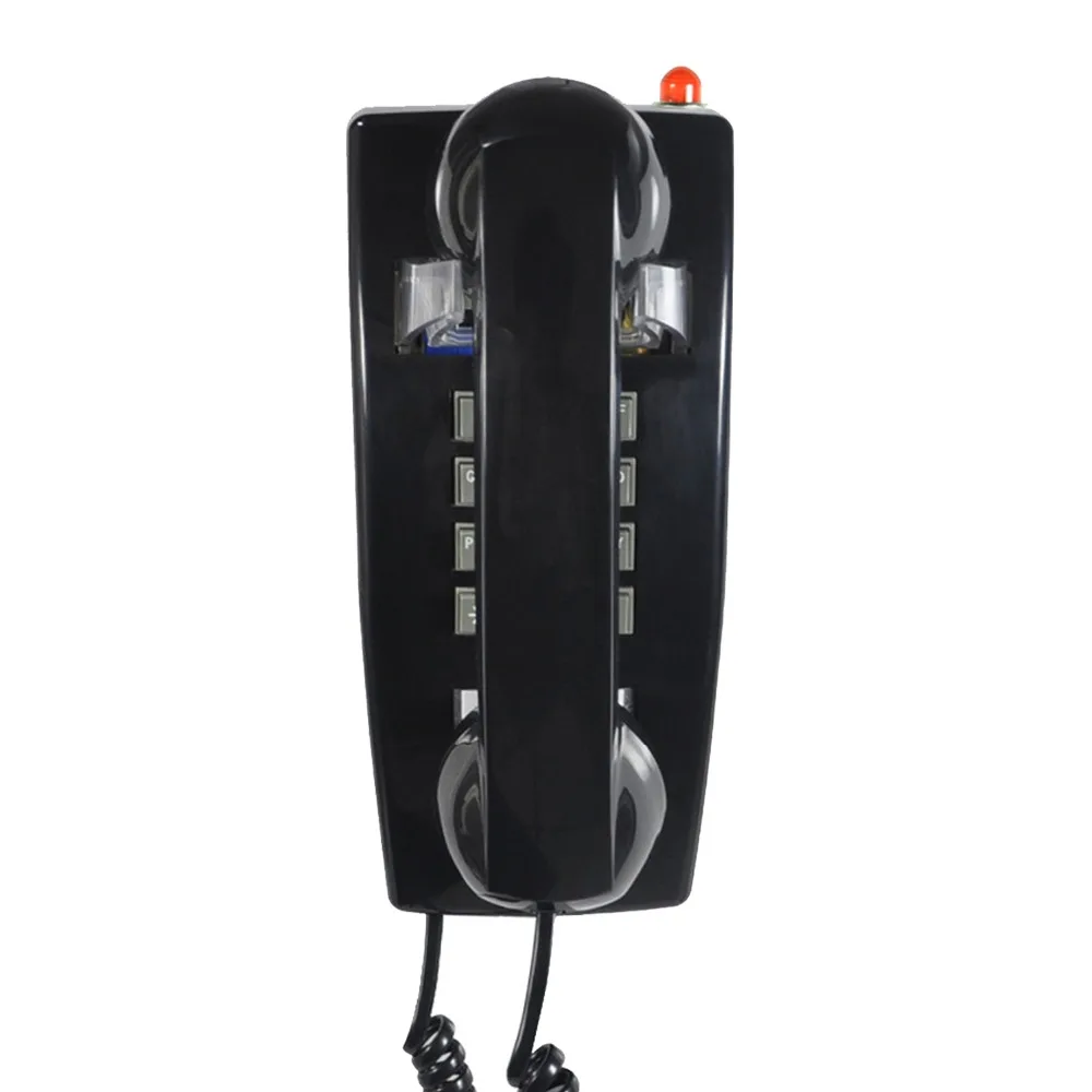 black wall phone