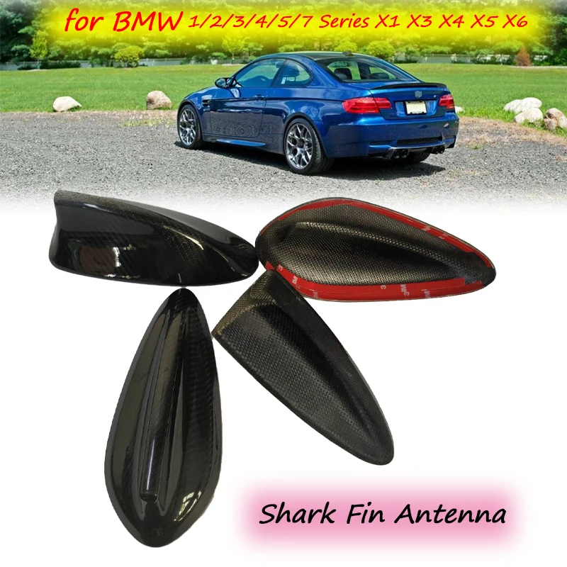 Автомобильная антенна плавник акулы Реальные углеродного волокна для BMW 1/2/3/4/5/7
