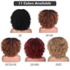 Pelucas Afro rizadas de pelo corto con flequillo para mujeres negras, cabello sintético africano sin pegamento, Cosplay, alta temperatura, Lizzy ► Foto 2/6