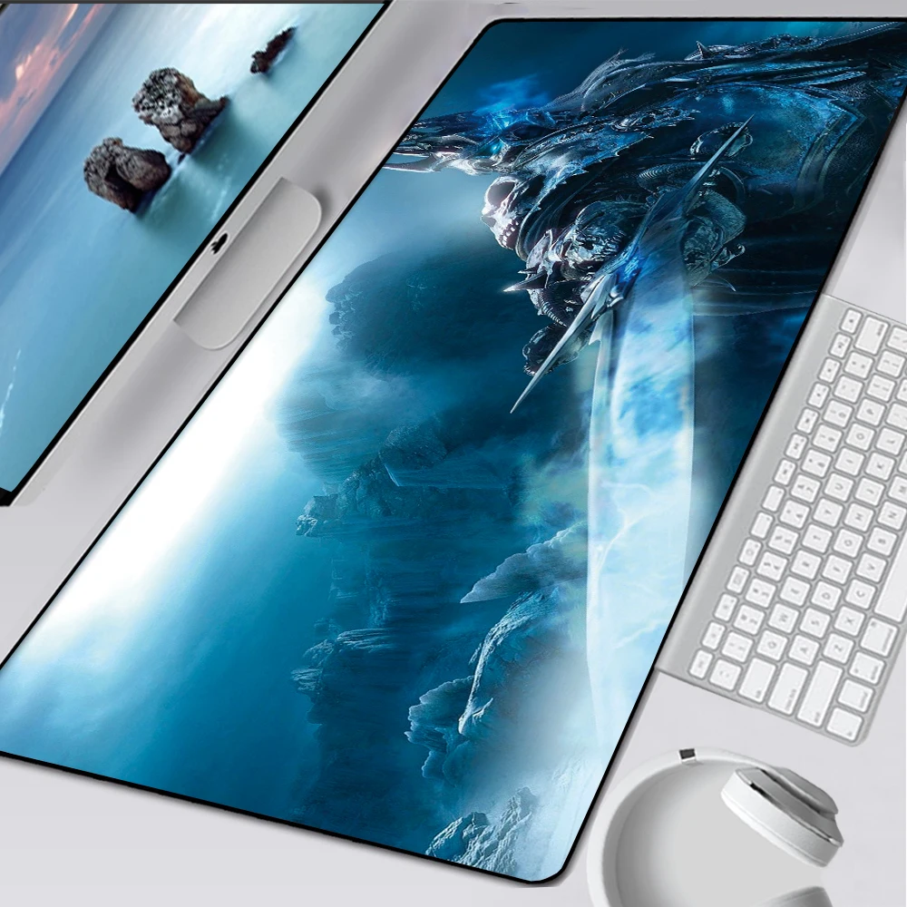 900x400 мм большой игровой коврик для мыши Grande WOW Lich King Gamer XL компьютерный стол Csgo PC
