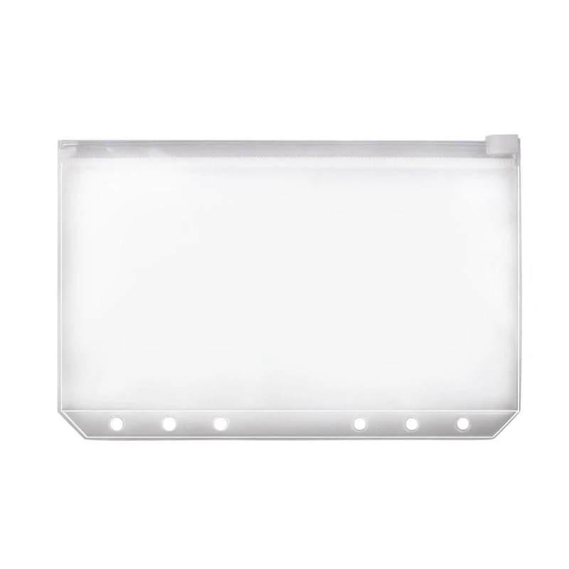 Zipper Filing Binder Matte Small PVC For School Examination Transparent Paper And Pen Home Use A5 A6 A7 Loose Leaf Pouch