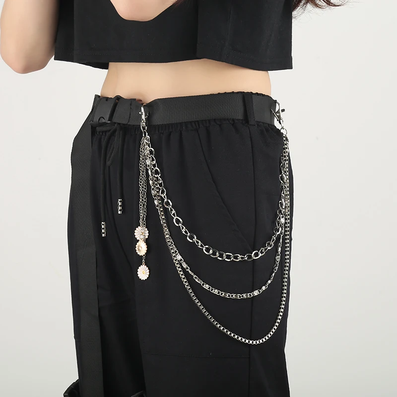 

Fashion multilayer metal pearl trouser chain