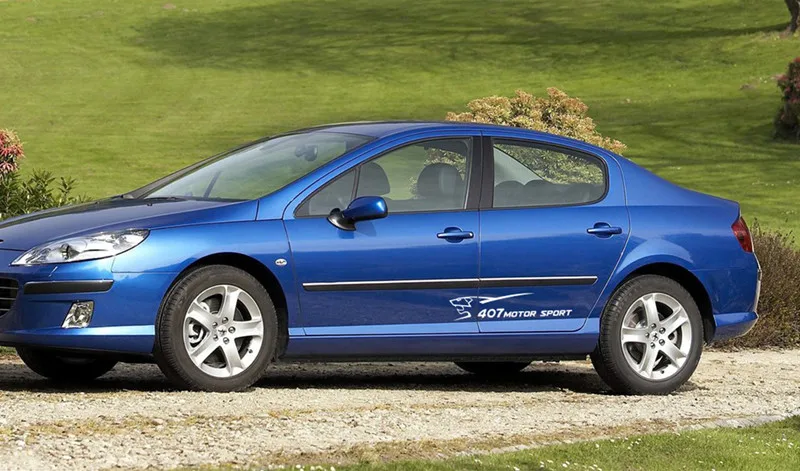 Для peugeot 407 3-5 дверь Мотор Спорт виниловые наклейки для автомобиля Стайлинг кузова Декор стикер гоночные полосы авто аксессуары