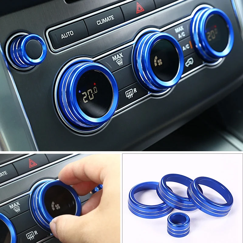 Для Land Rover Range Rover Sport автобиография 14-17 авто-Стайлинг Кондиционер Ручка аудио круг отделка алюминий
