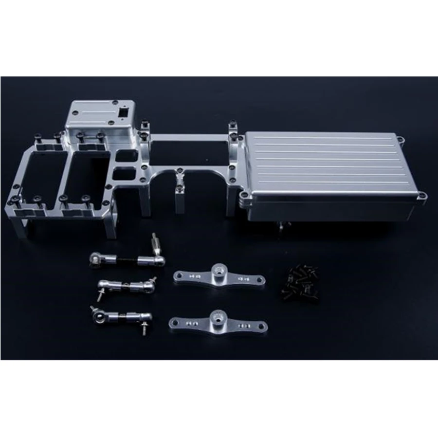 Rc багги Грузовик рама шасси обновленный набор CNC алюминиевое оборудование коробка W/двойной рулевой сервопривод рычаг для 1/5 масштаб LOSI 5IVE-T 5T LT