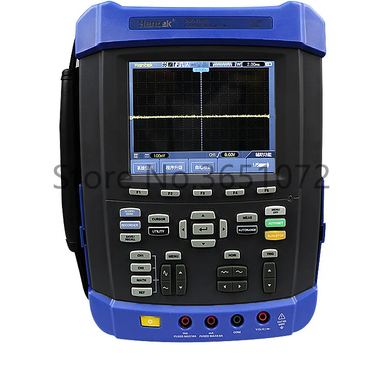 

Handheld Oscilloscope 100MHz Digital USB Scopemeter with DSO8102E 6 in 1 6000 Counts DMM Function Generator Frequency Counter