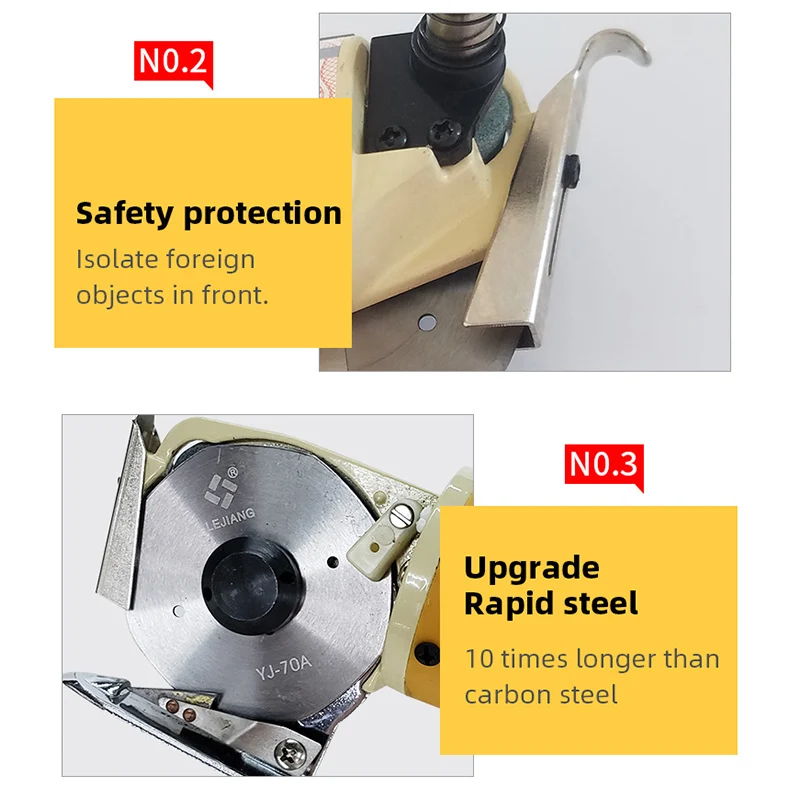 전기 가위 가위, 직물 절단기 키트, 의류 가죽 직물 절단 도구, 220V, 70mm, 170W