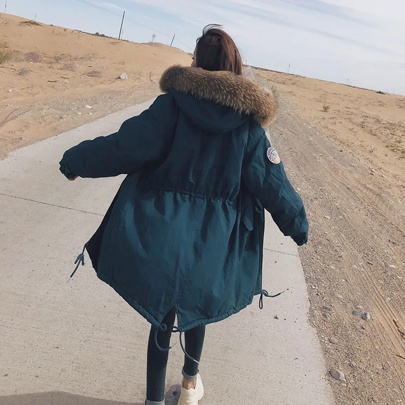 

Cotton Coat Women's Mid-length 2019 New Style Korean-style Students Loose-Fit BF Winter Coat South Korea Thick Workwear Cotton C
