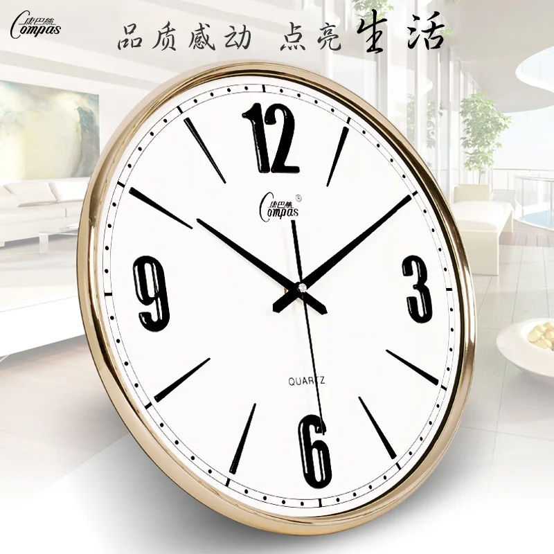 16 Inch Large Wall Clock Gold Luxury Wall Watch Bedroom Silent Living Room Modern Clock Mechanism Zegar Scienny Gift Ideas FZ276