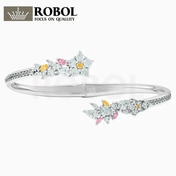 

High Quality Original SWA Bracelet BOTANICAL BANGLE Wedding Party Luxury Jewelry Ladies Jewelry Gift Free Shipping Wholesale