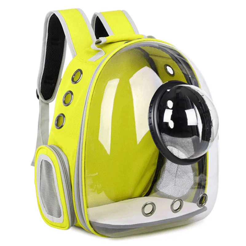 Прозрачные pet рюкзак-переноска для собак - Цвет: Yellow