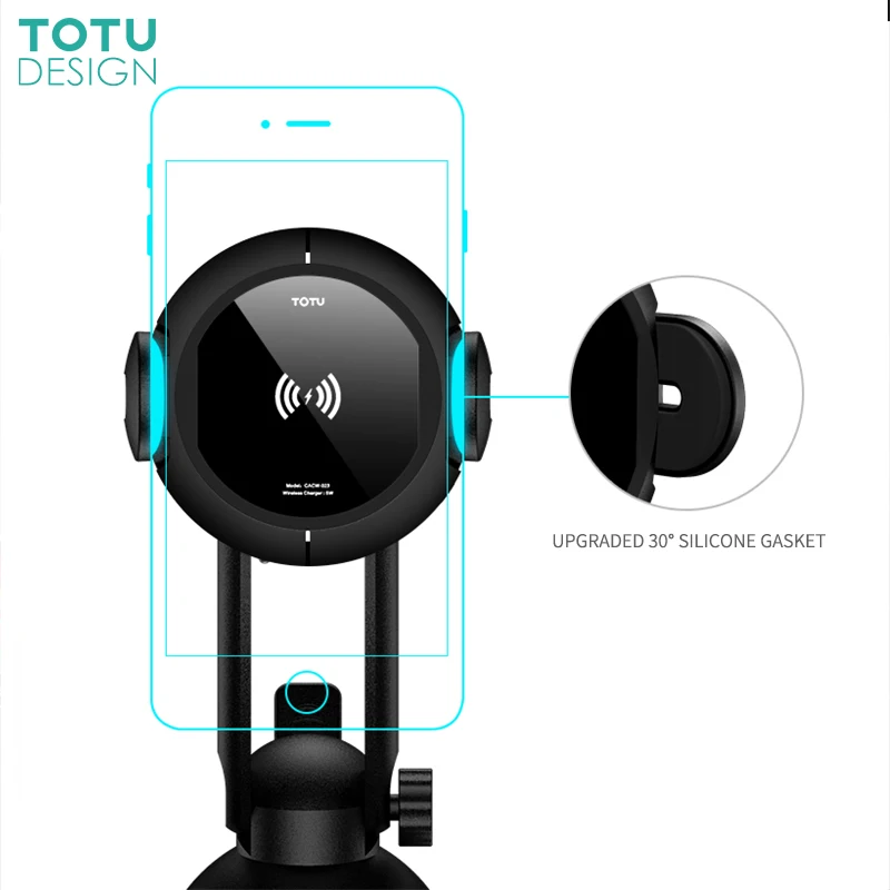 TOTU Автомобильный держатель для телефона, Беспроводная зарядка для iphone, samsung, автомобильный держатель, подставка для huawei, Xiaomi, держатель для мобильного телефона