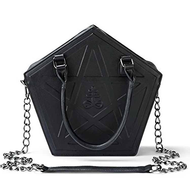 Banned Apparel Black Evocation Gothic Pentagram Bag With Shoulder Strap 