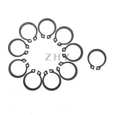 

16mm Inner 19mm Outer Diameter Shaft External Retaining Ring 10 Pcs